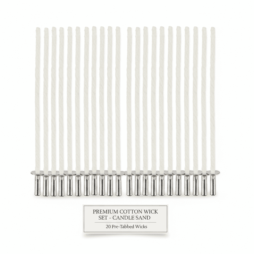 cotton wick set candle sand