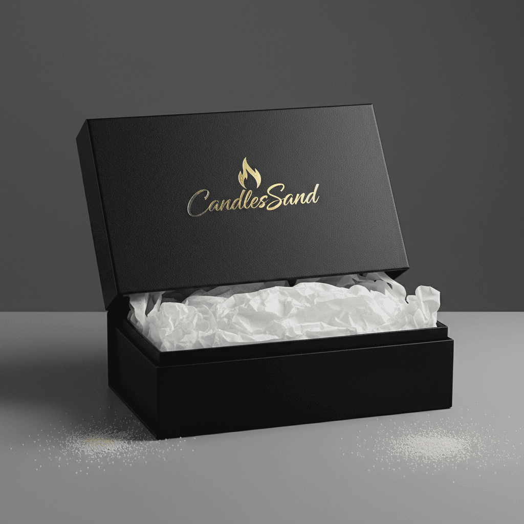 gift box candle sand