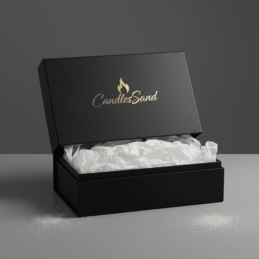 gift box candle sand