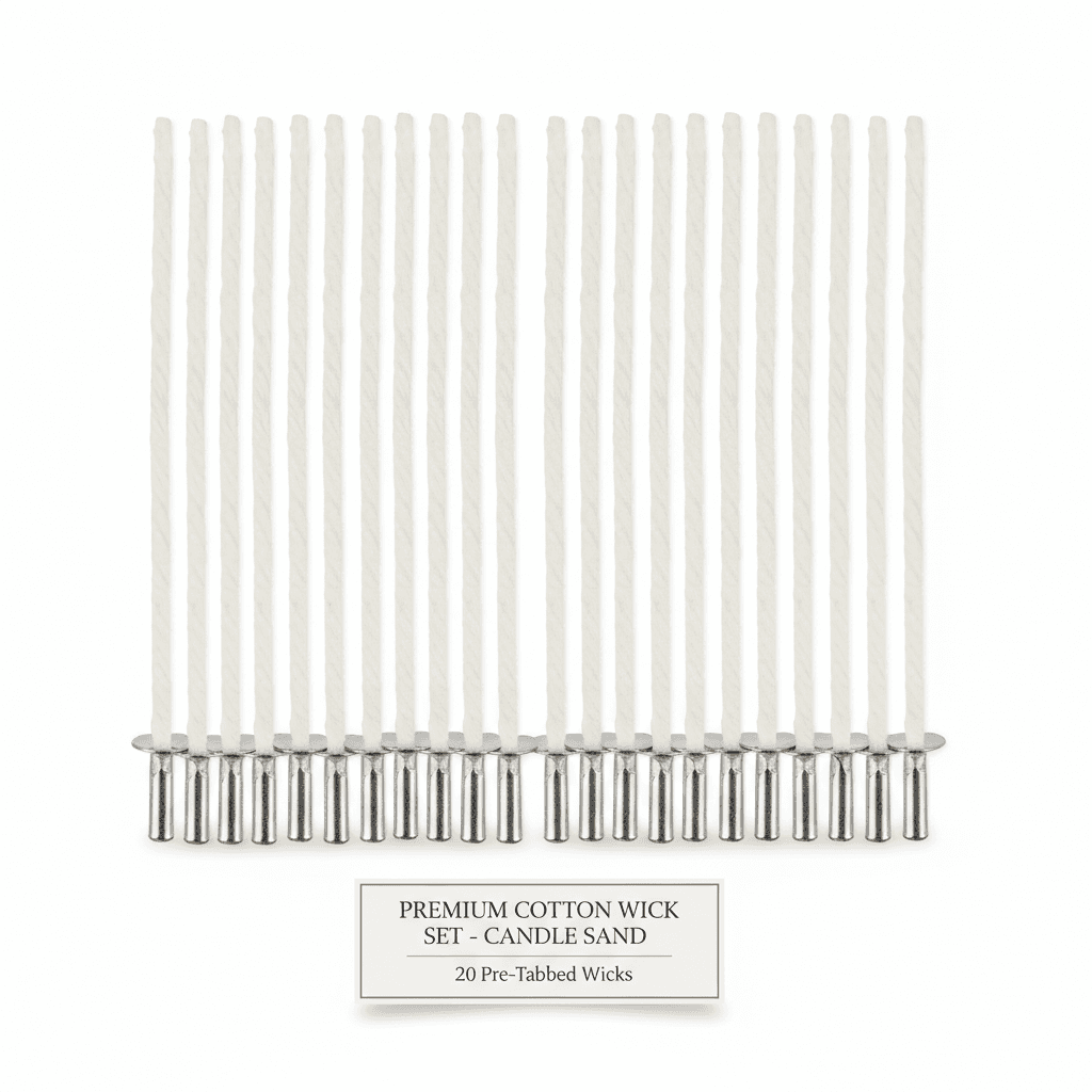 cotton wick set candle sand