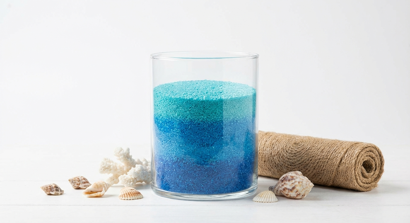 Colored Candle Sand — Ocean Blue