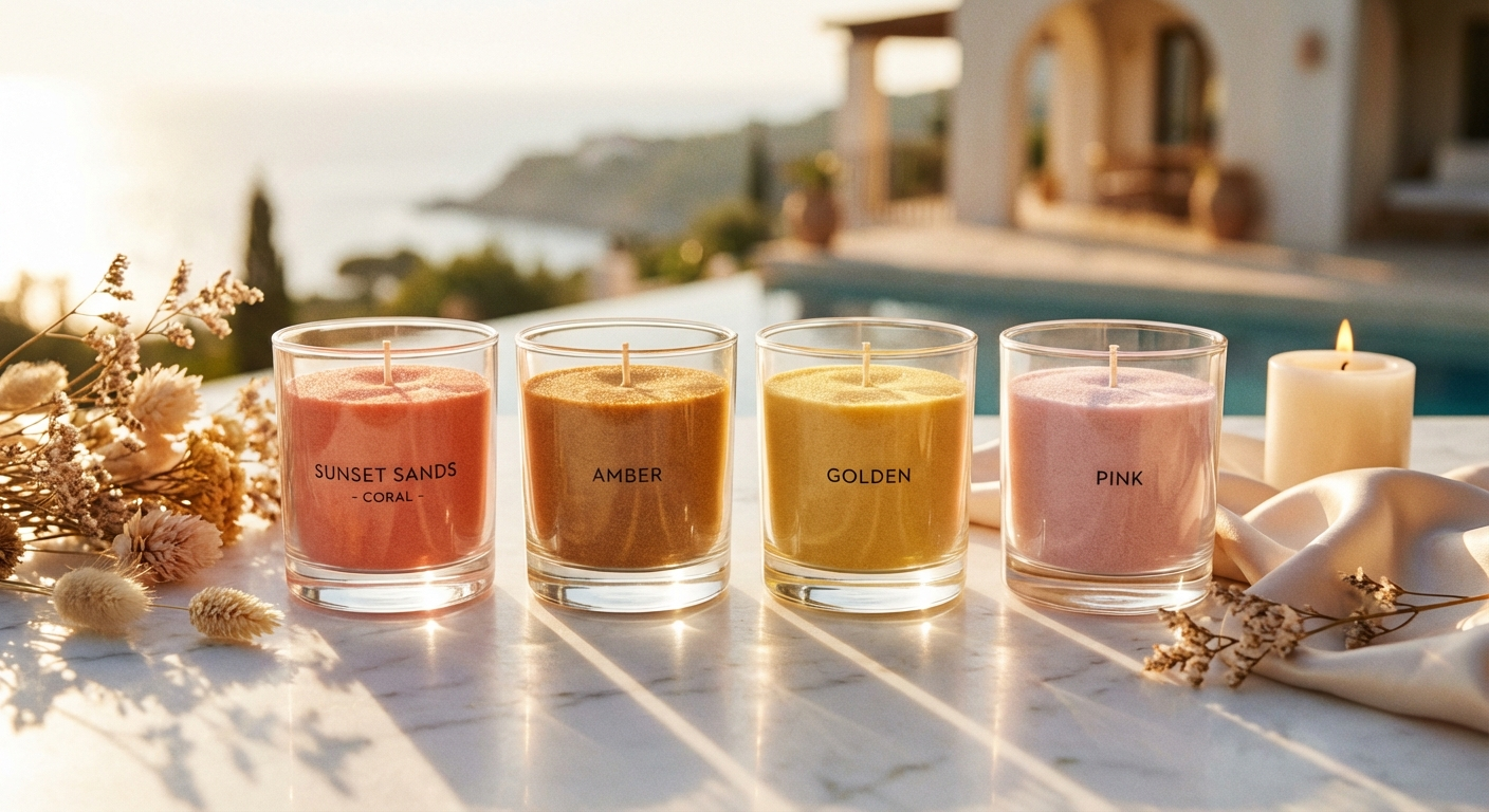 Colored Candle Sand — Sunset Collection (4-pack)